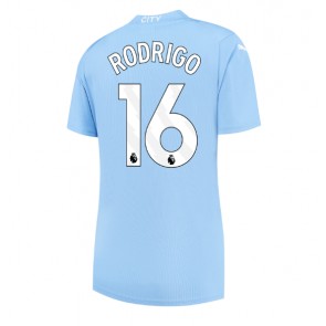 Manchester City Rodri Hernandez #16 Replika Hjemmebanetrøje Dame 2023-24 Kortærmet